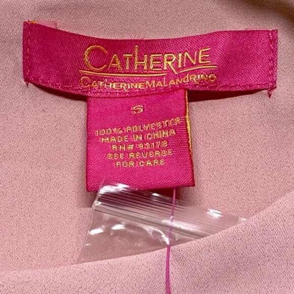 Catherine Malandrino Blouse Women's Small Mauve Pink 3/4 Flutter Sleeve Boho NWT - Picture 8 of 9